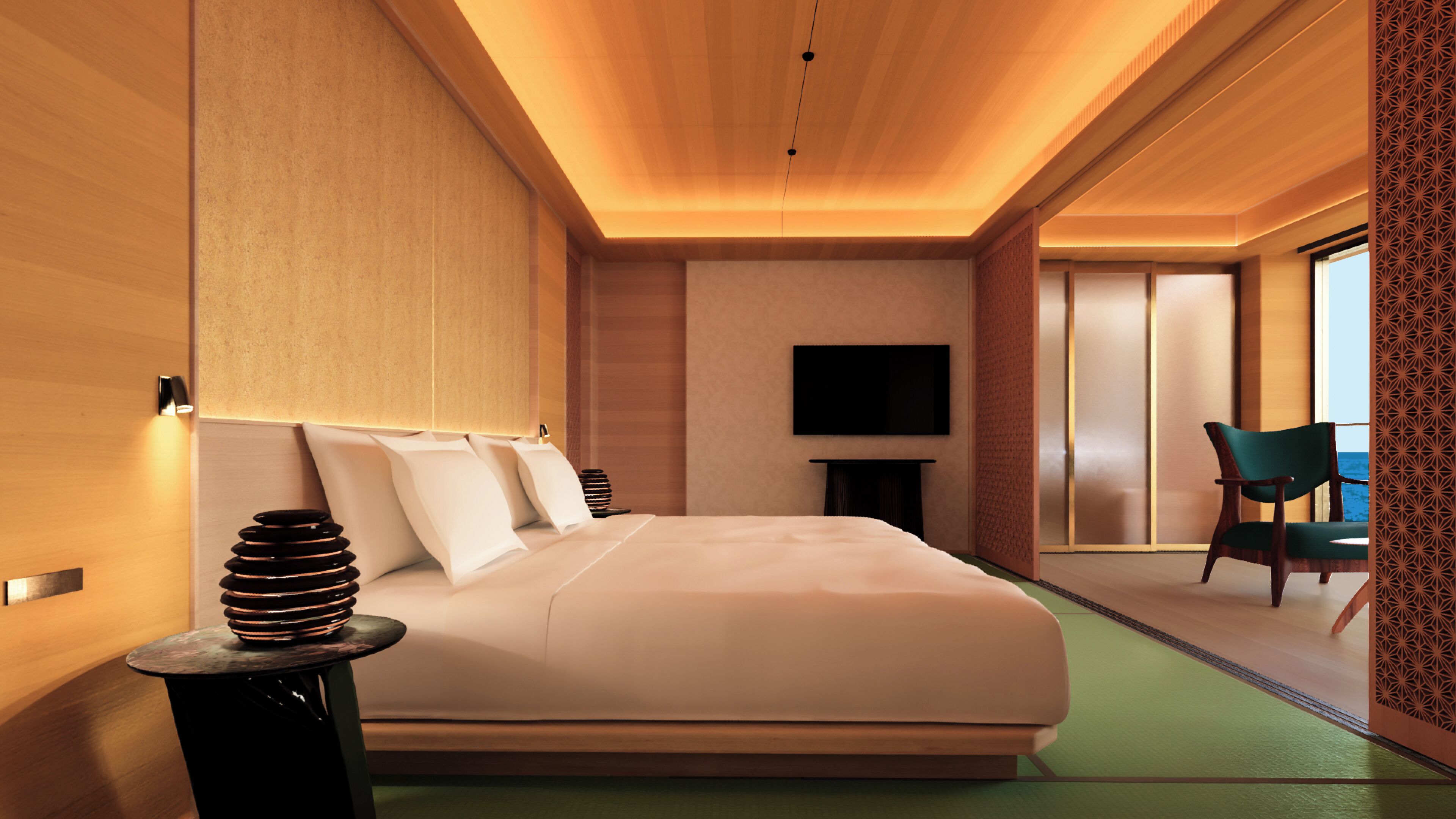 Twin Room, Beach View