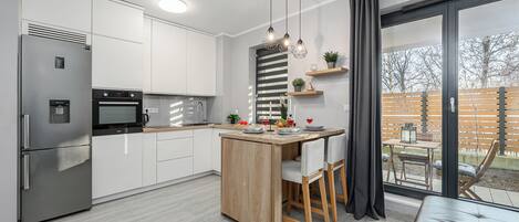 Classic Apartment, Patio, Courtyard View | Blackout drapes, iron/ironing board, cribs/infant beds, free WiFi