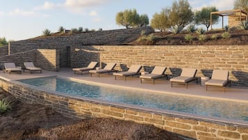 Een seizoensgebonden buitenzwembad