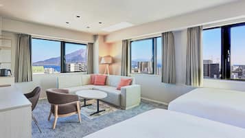 Quarto duplo luxo, para não fumantes, vista para a montanha (THE GRAN CEREZO (Sakurajima view)) | Wi-Fi de cortesia, roupa de cama