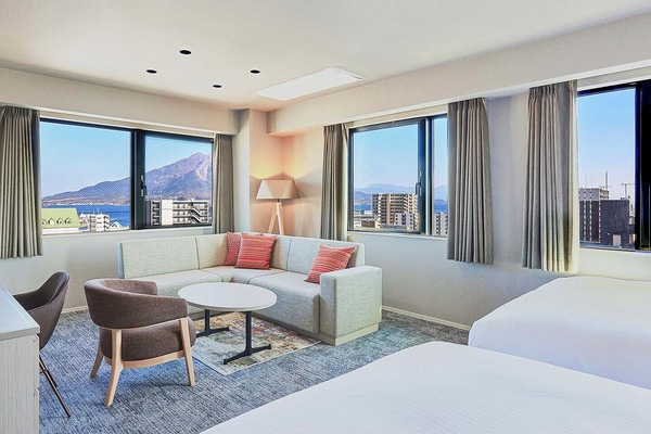 THE GRAN CEREZO (Sakurajima View Deluxe Twin), Non smoking | Free WiFi, bed sheets
