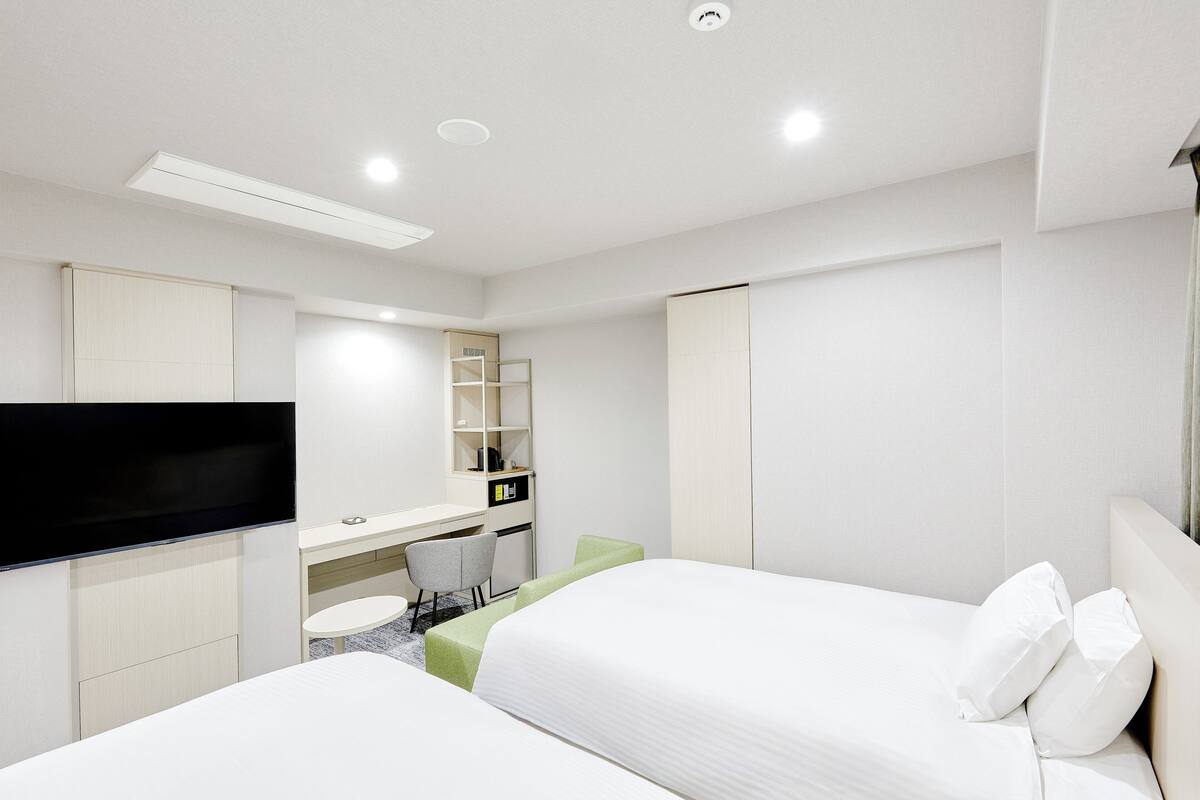 ห้องทวิน, ปลอดบุหรี่ (Moderate) | Wi-Fi ฟรี, ผ้าปูที่นอน