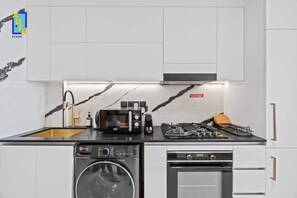 Basic Studio | Private kitchen - Timeless & Textured Studio w/ Jacuzzi Trillionaire (Dubai)