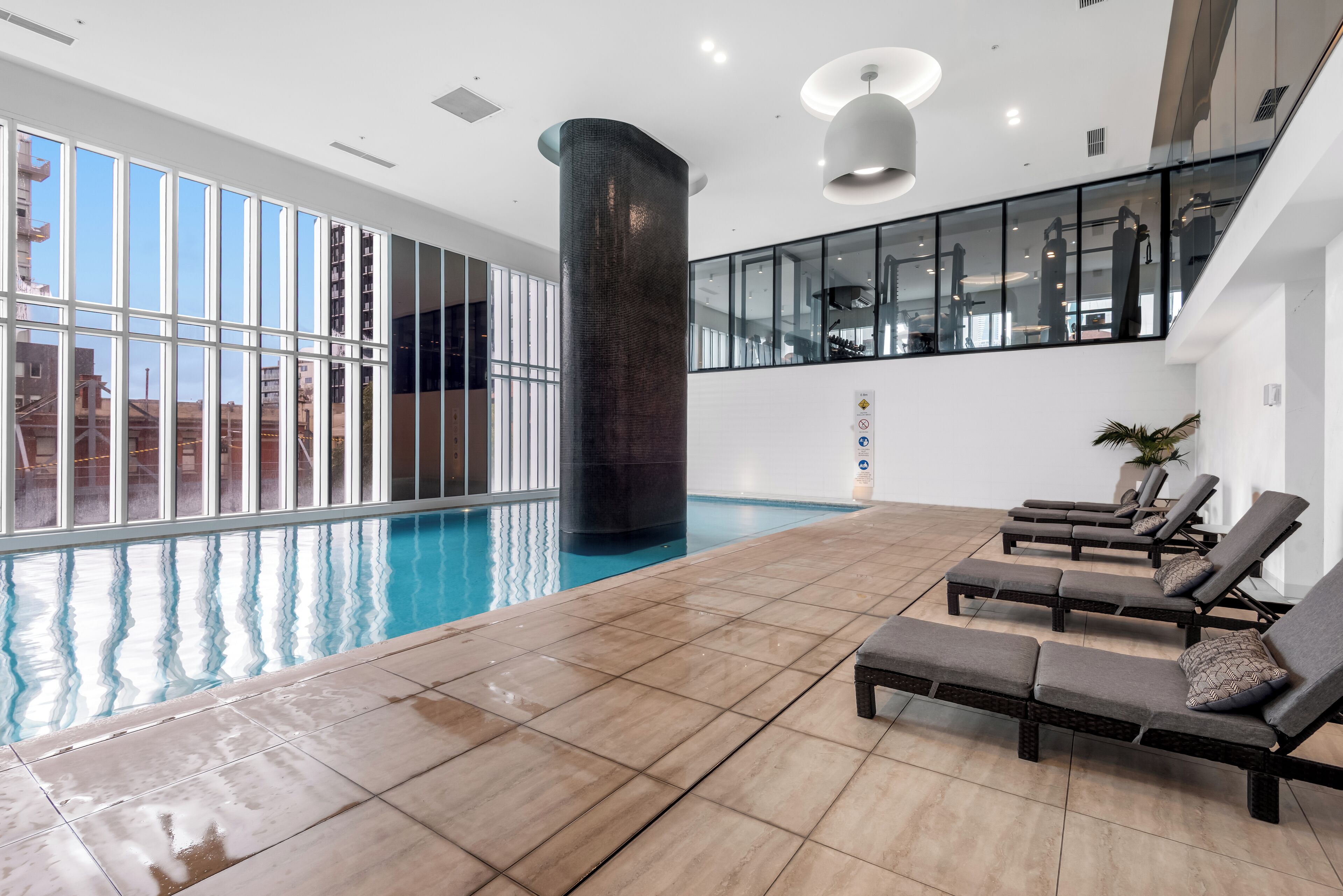 Indoor pool, a heated pool