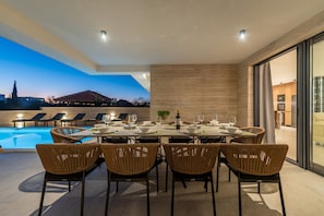 Luxury Villa, Partial Sea View | Terrace/patio