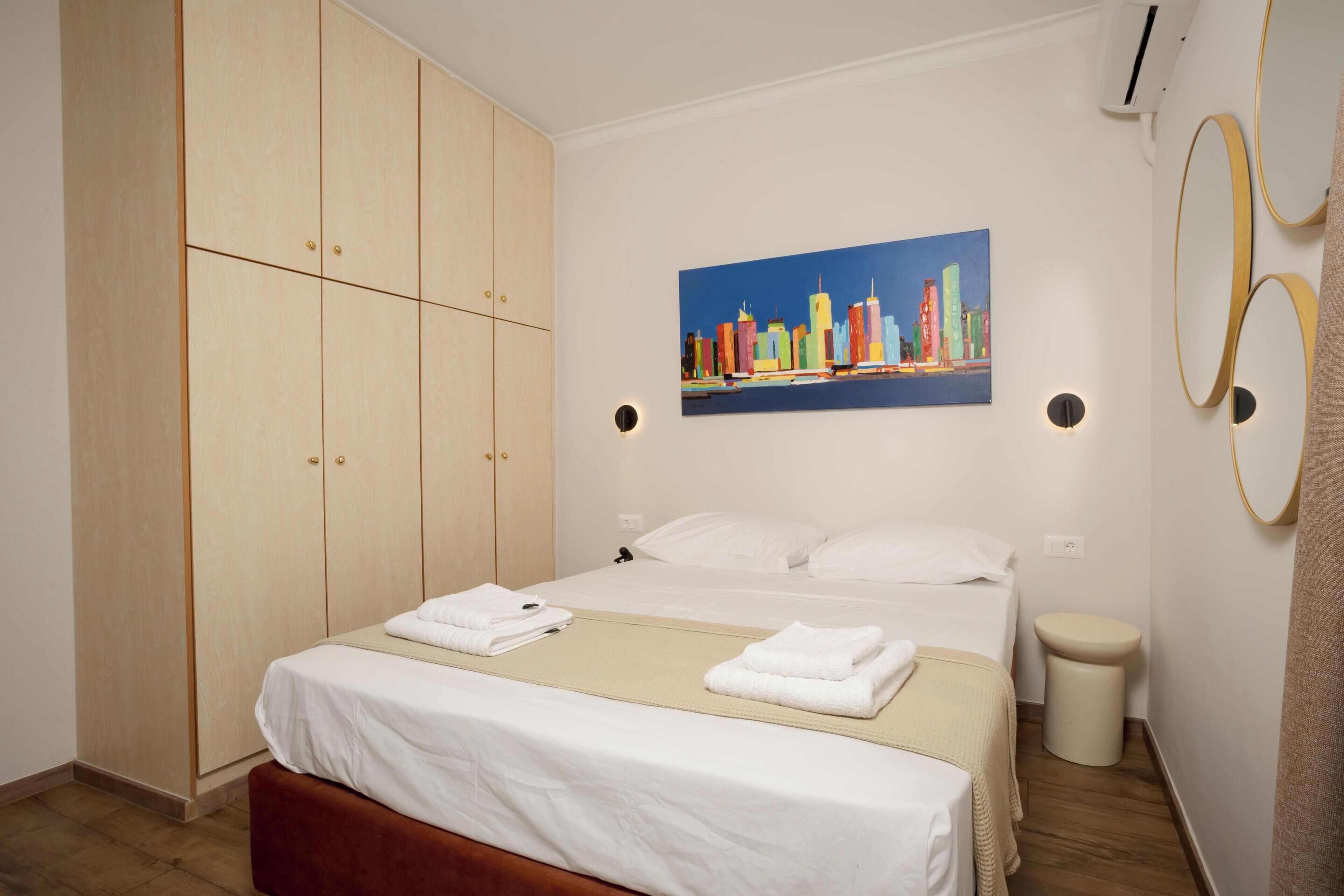 아파트, 산 전망 | 암막 커튼, 다리미/다리미판, 무료 WiFi, 침대 시트