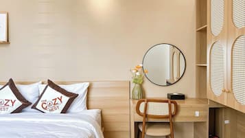 In-room safe, desk, blackout curtains, soundproofing