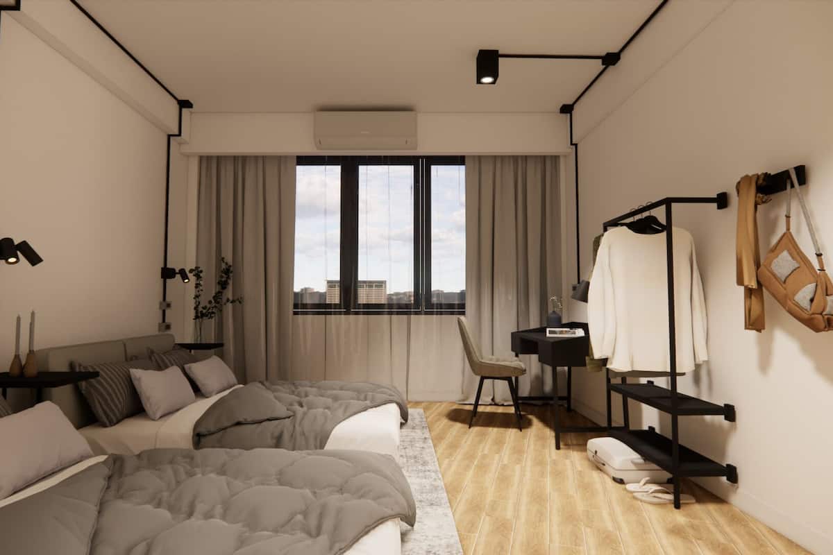 Blackout drapes, free WiFi