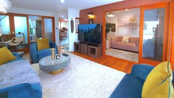 独立别墅, 3 间卧室, 热水浴缸, 花园景观 | 客厅