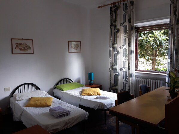 Camera Basic con 2 letti singoli, vista giardino | Wi-Fi gratuito