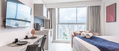 Apartment | 1 bedroom, blackout drapes, free WiFi, bed sheets
