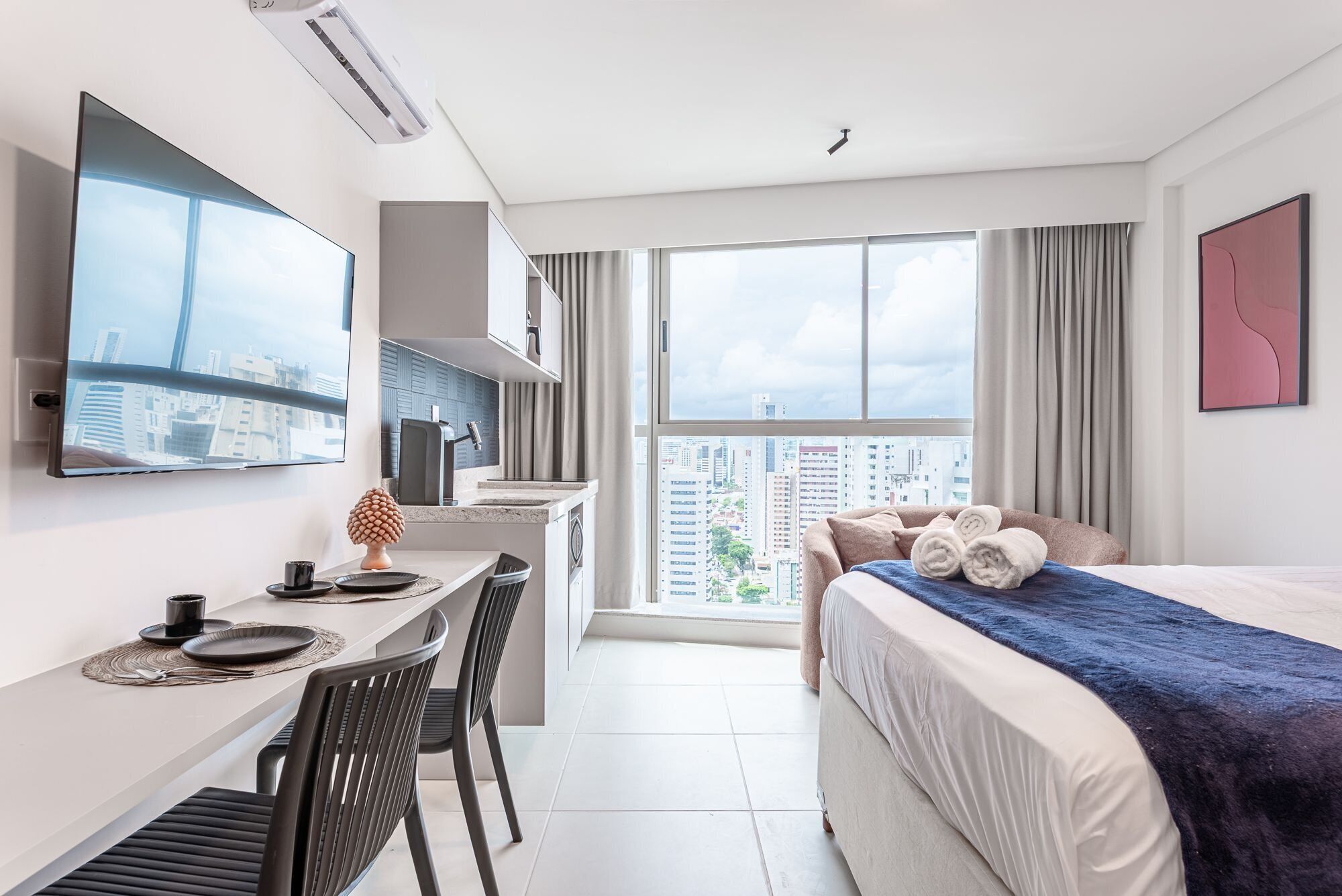 Apartamento | 1 quarto, cortinas blackout, Wi-Fi de cortesia, roupa de cama
