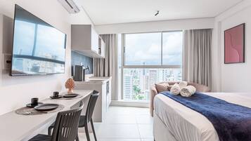 Apartamento | 1 quarto, cortinas blackout, Wi-Fi de cortesia, roupa de cama