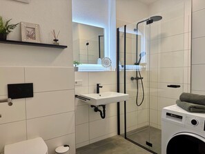 Een douche, een haardroger