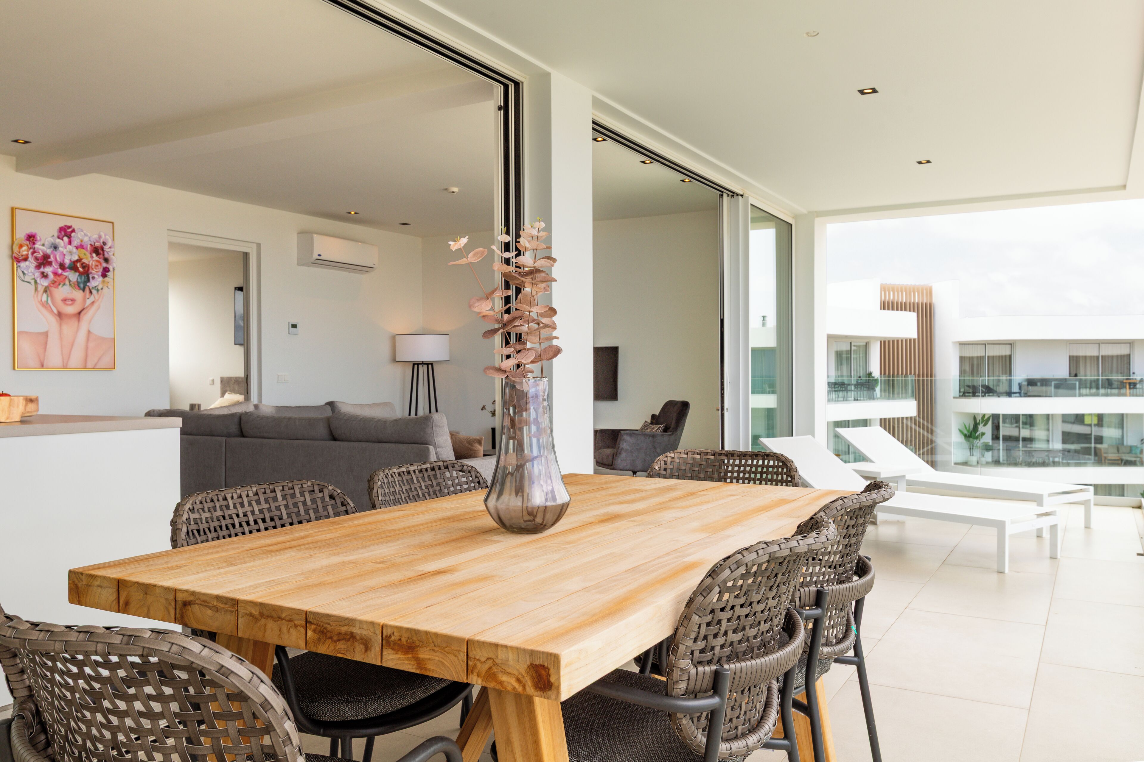 Deluxe Apartment, 2 Bedrooms, Balcony, Sea View | Terrace/patio