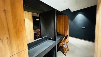 Premium Shared Dormitory | Premium bedding, memory foam beds, desk, laptop workspace