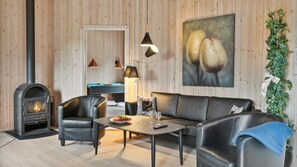 TV, fireplace, video game console, table football