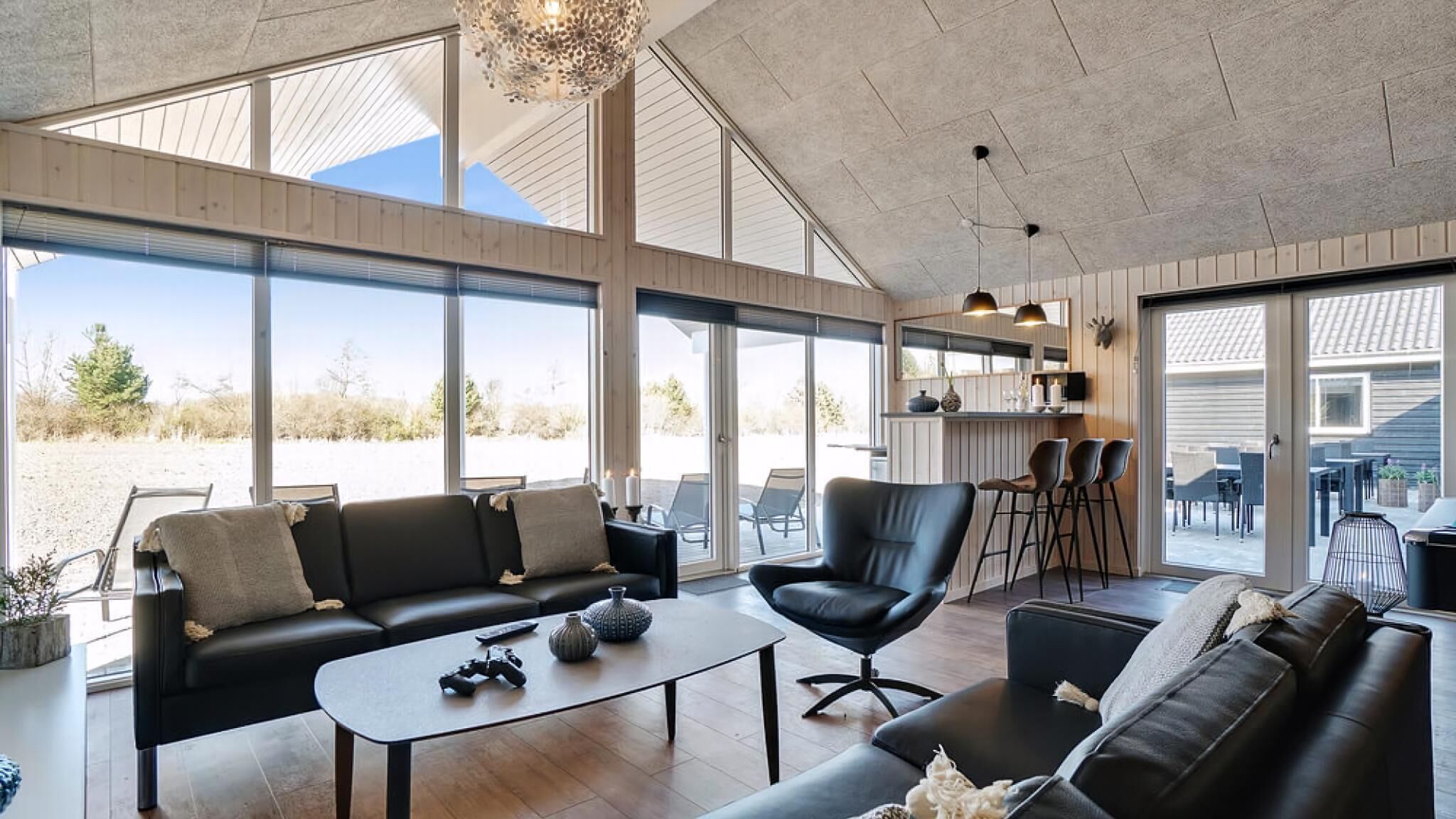 Fireplace, table football, ping pong