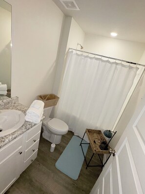 Towels, soap, toilet paper - Charming 3-bedroom house in Semmes with cool AC breeze (Semmes)