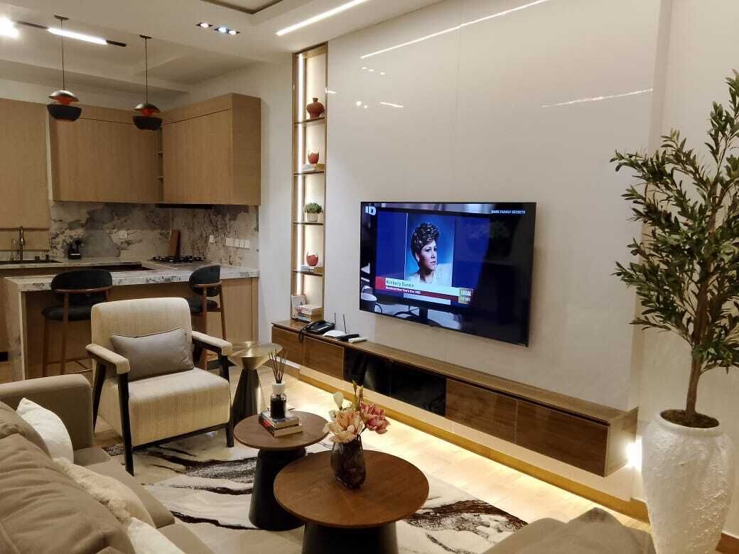 Departamento de lujo, 2 habitaciones, para no fumadores, microondas | Área de sala de estar