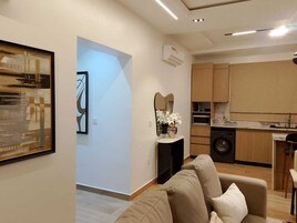 45-inch LED TV with cable channels, Netflix, first-run movies