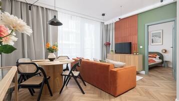 Apartemen, balkon | Setrika/meja setrika dan Wi-Fi gratis