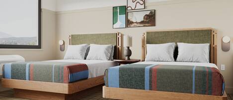 四人房, 輪椅可達淋浴間 | 房內夾萬、隔音、熨斗/熨衫板、免費 Wi-Fi