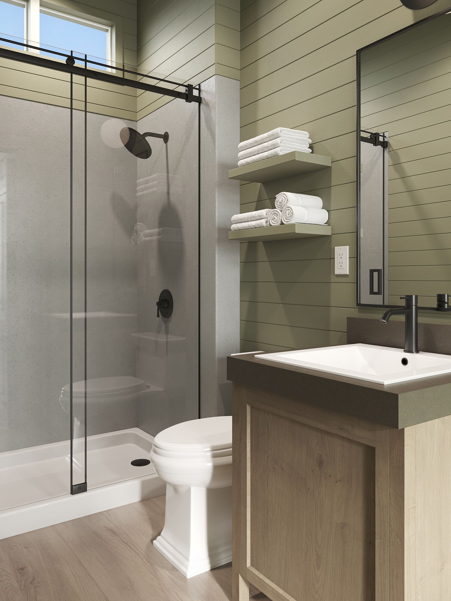 小屋 | 浴室 | 淋浴設備、免費盥洗用品、吹風機、毛巾