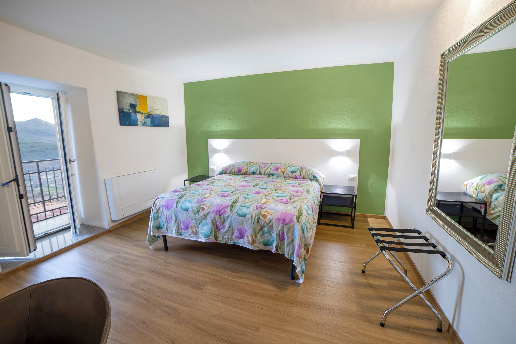 Appartement, balcon, vue ville