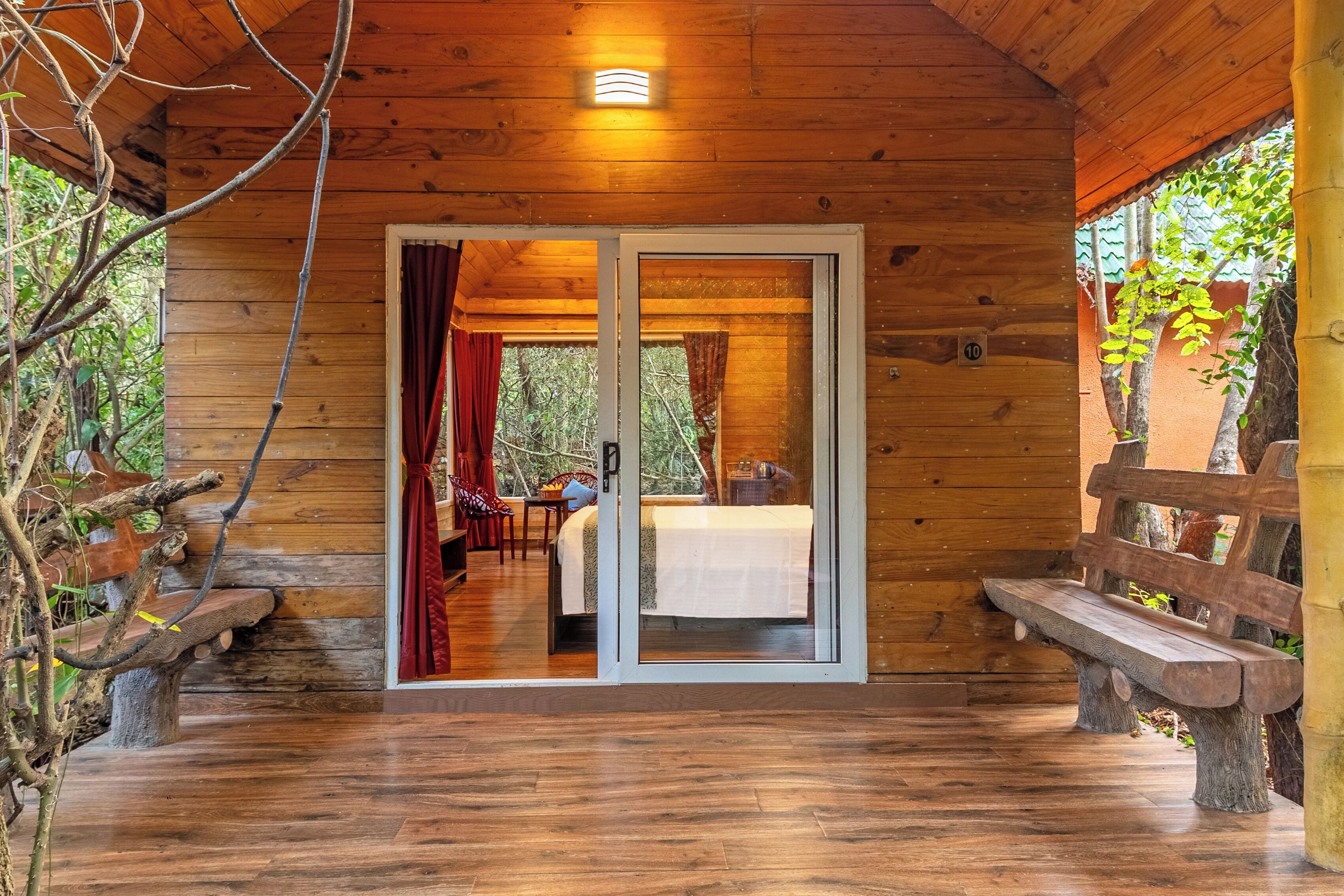 Forest View Wooden Cottage | Terrace/patio