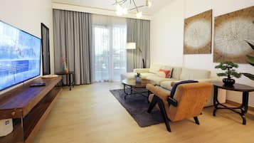 Apartment, City View | Living area