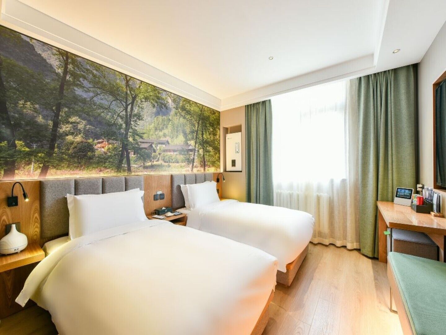 Senior Twin Room, City View | View from room