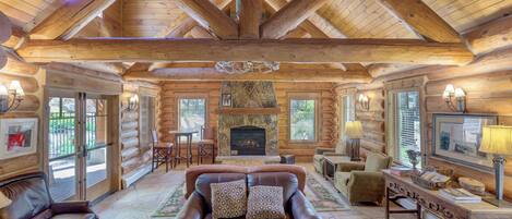 Télévision, cheminée