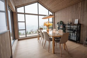 House, 4 Bedrooms, Smoking, Balcony | Dining - Luxury Cabin, Wellness and View Over the Tyrifjord (Modum)