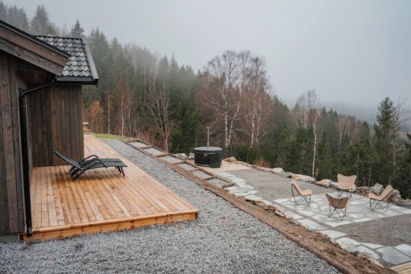 House, 4 Bedrooms, Smoking, Balcony | Terrace/patio - Luxury Cabin, Wellness and View Over the Tyrifjord (Modum)