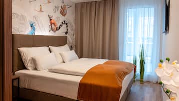 Deluxe-Apartment | Laptopgeeigneter Arbeitsplatz, kostenloses WLAN