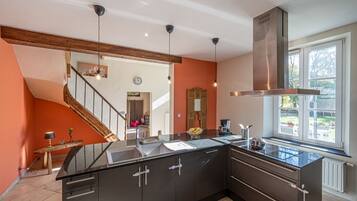 Microwave, oven, stovetop, dishwasher