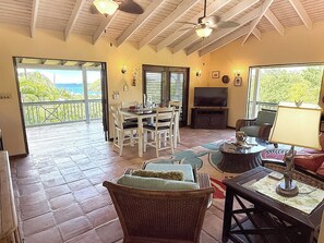 TV, DVD player - Relax & Recharge in Meridian – 2BR Home w/ Private Pool (St John)