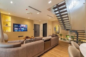 Economy Apartment, Balcony, City View | Living area - Bedazzle Shortlets  (Lekki)