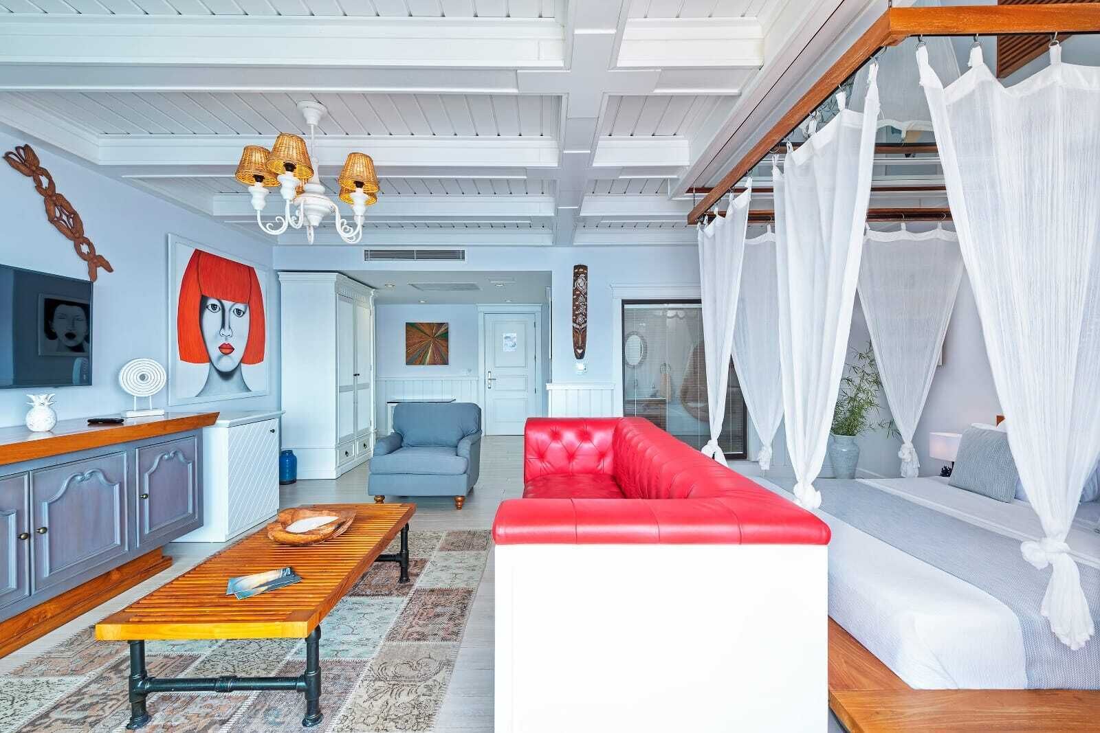 Honeymoon Double Room, Balcony, Sea View | In-room safe, laptop workspace, soundproofing, free WiFi