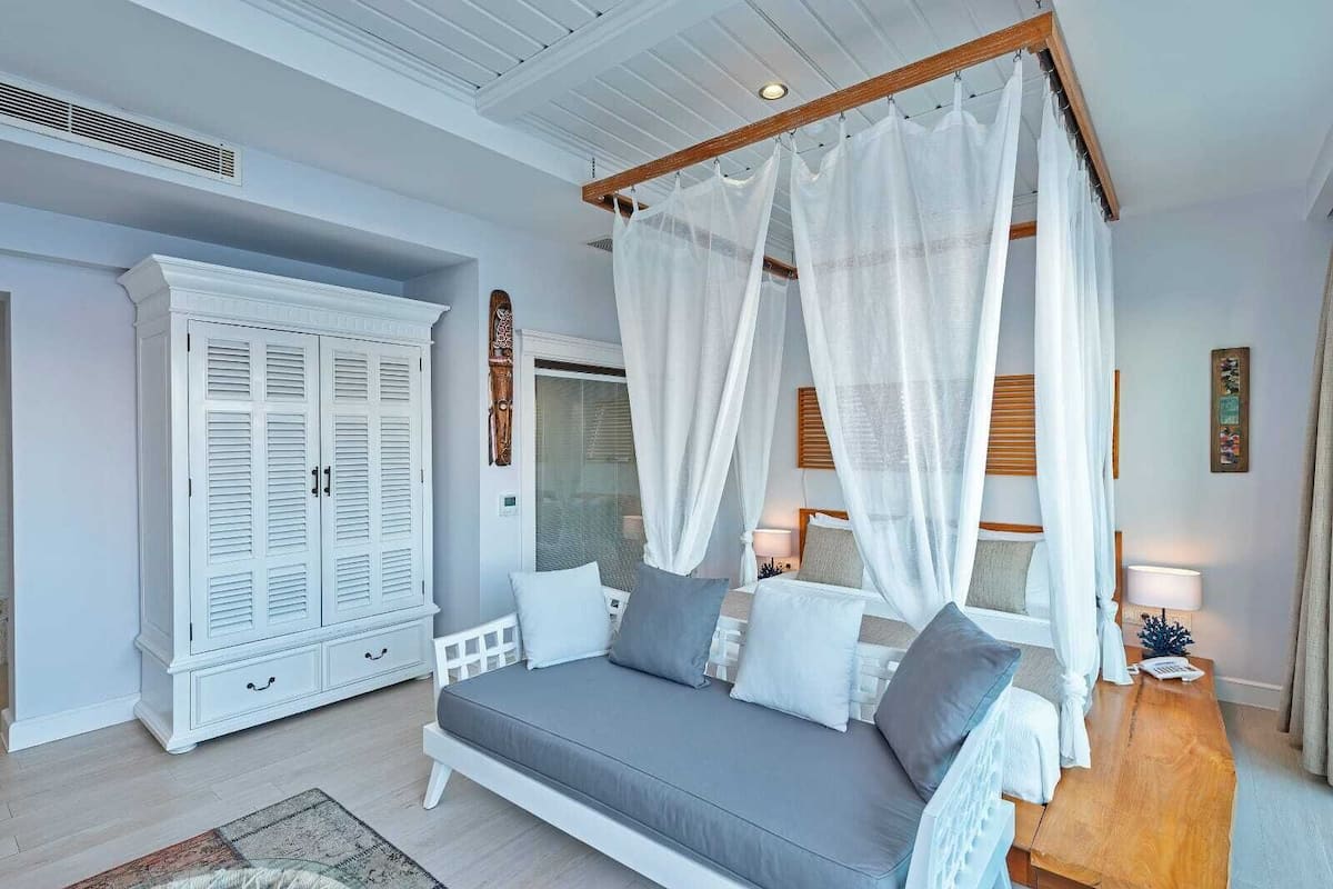 Deluxe Double Room, Balcony, Partial Sea View | In-room safe, laptop workspace, soundproofing, free WiFi