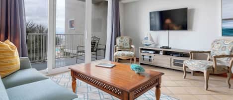 Una televisión, un reproductor de DVD