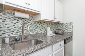 Fridge, microwave, oven, stovetop - Walk-to-Beach Condo with a Pool (Ocean City)
