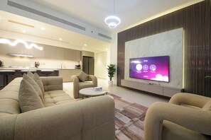 Télévision LED de 64 pouces avec chaînes numériques
