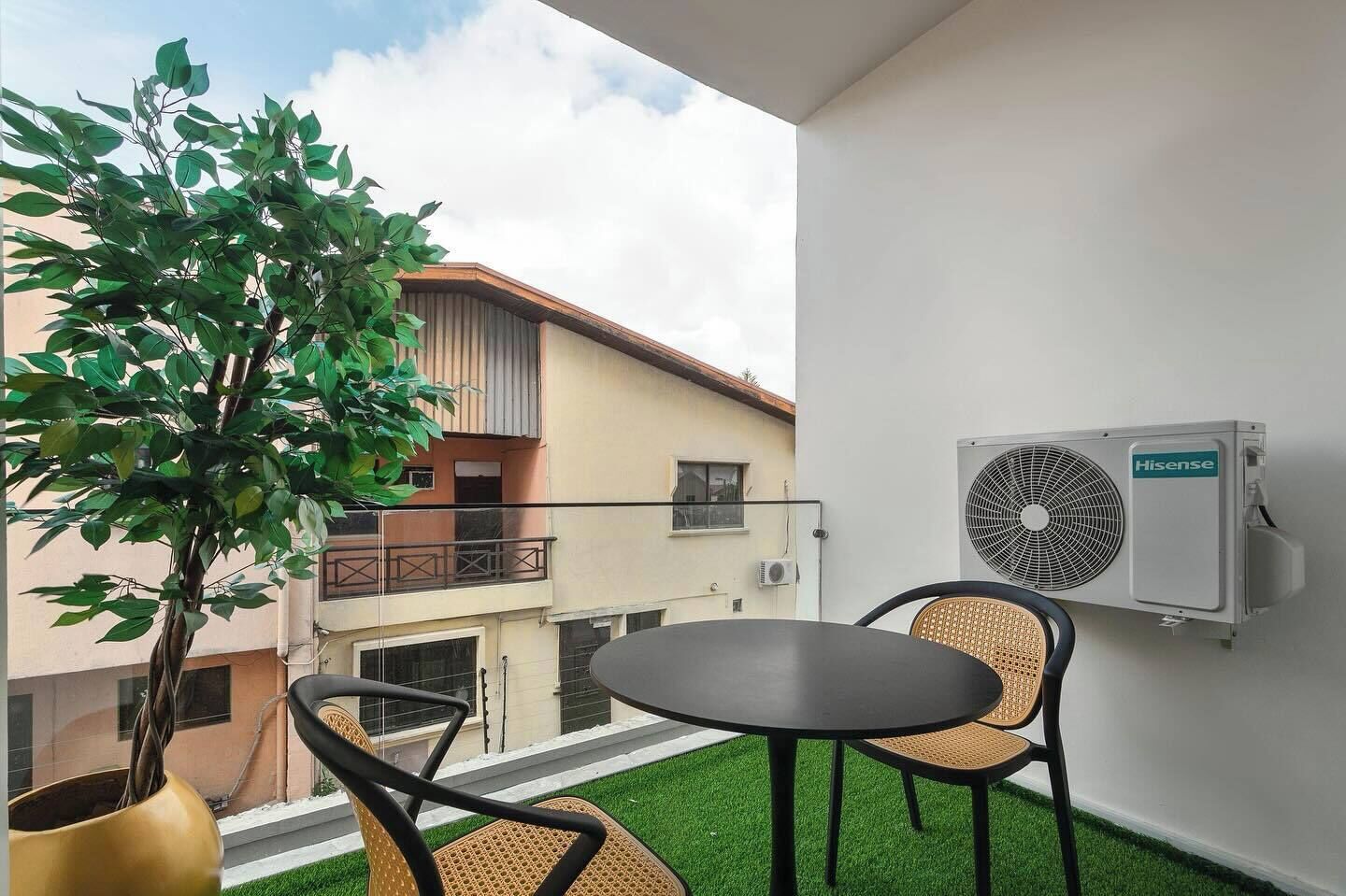 Economy-Apartment, Balkon, Stadtblick | Balkon