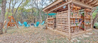 Wild Rhodes | Playful Wimberley Home Near Square, Fire Pit & Outdoor Spaces