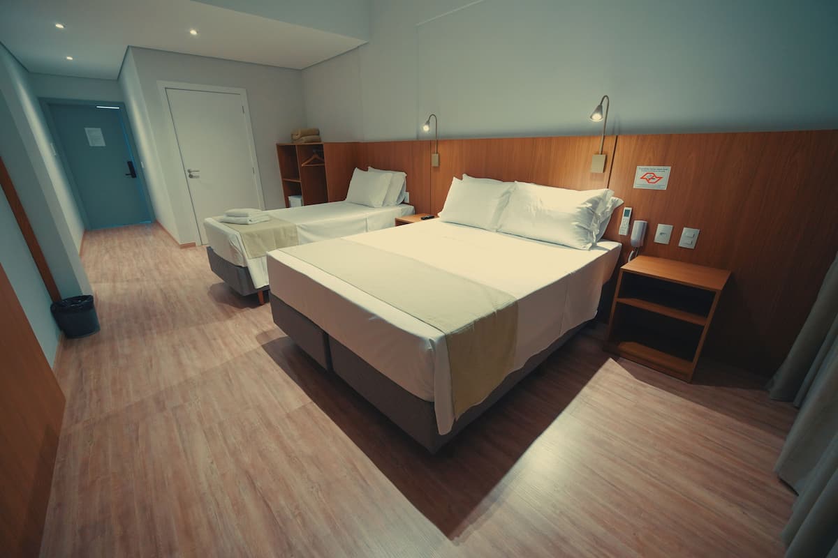 Comfort Triple Room, Shower Grab Bars, City View | Laptop workspace, blackout drapes, soundproofing, iron/ironing board