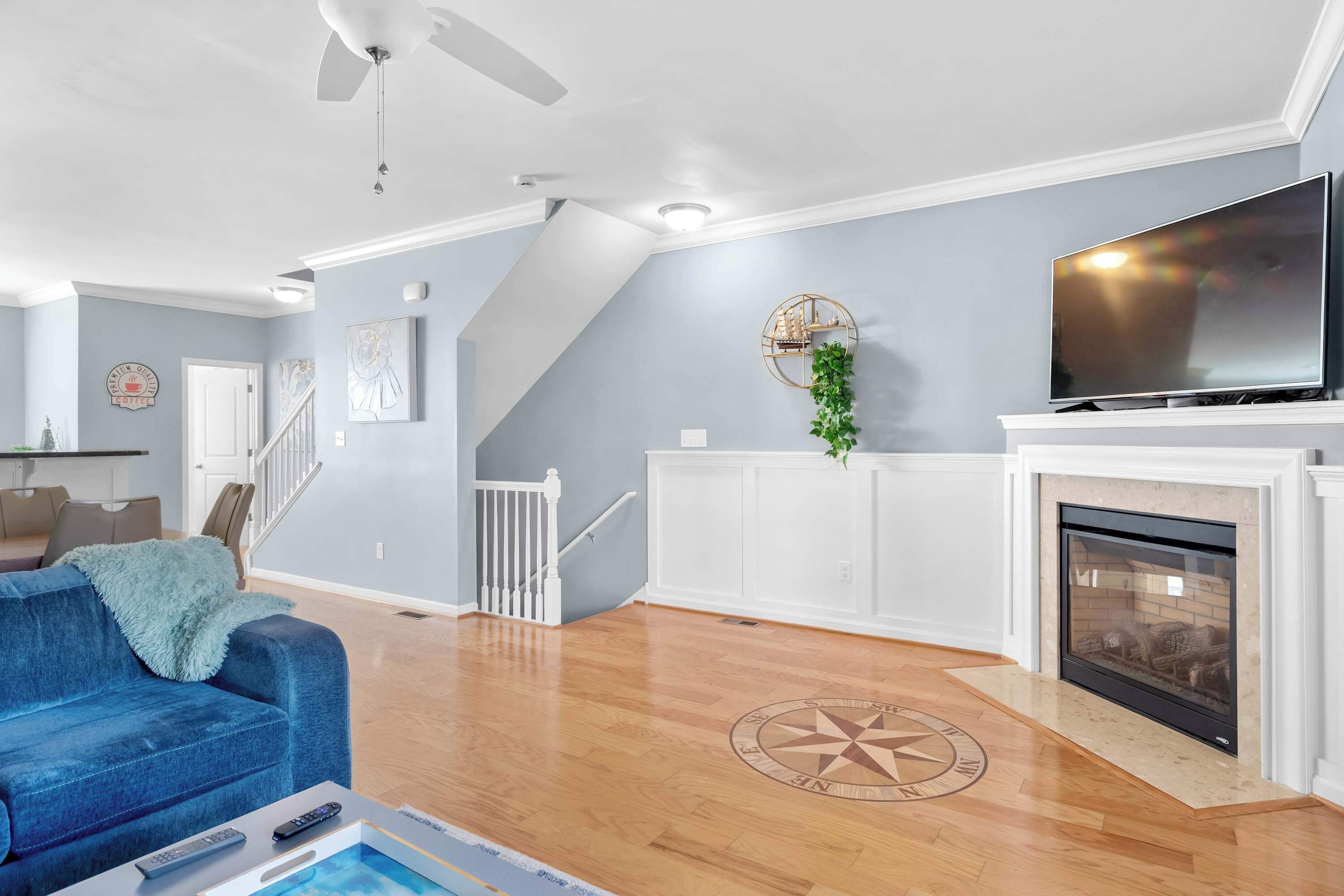 联排别墅, 多张床, 露台, 花园景观 (Rehoboth Crossing 1) | 起居区