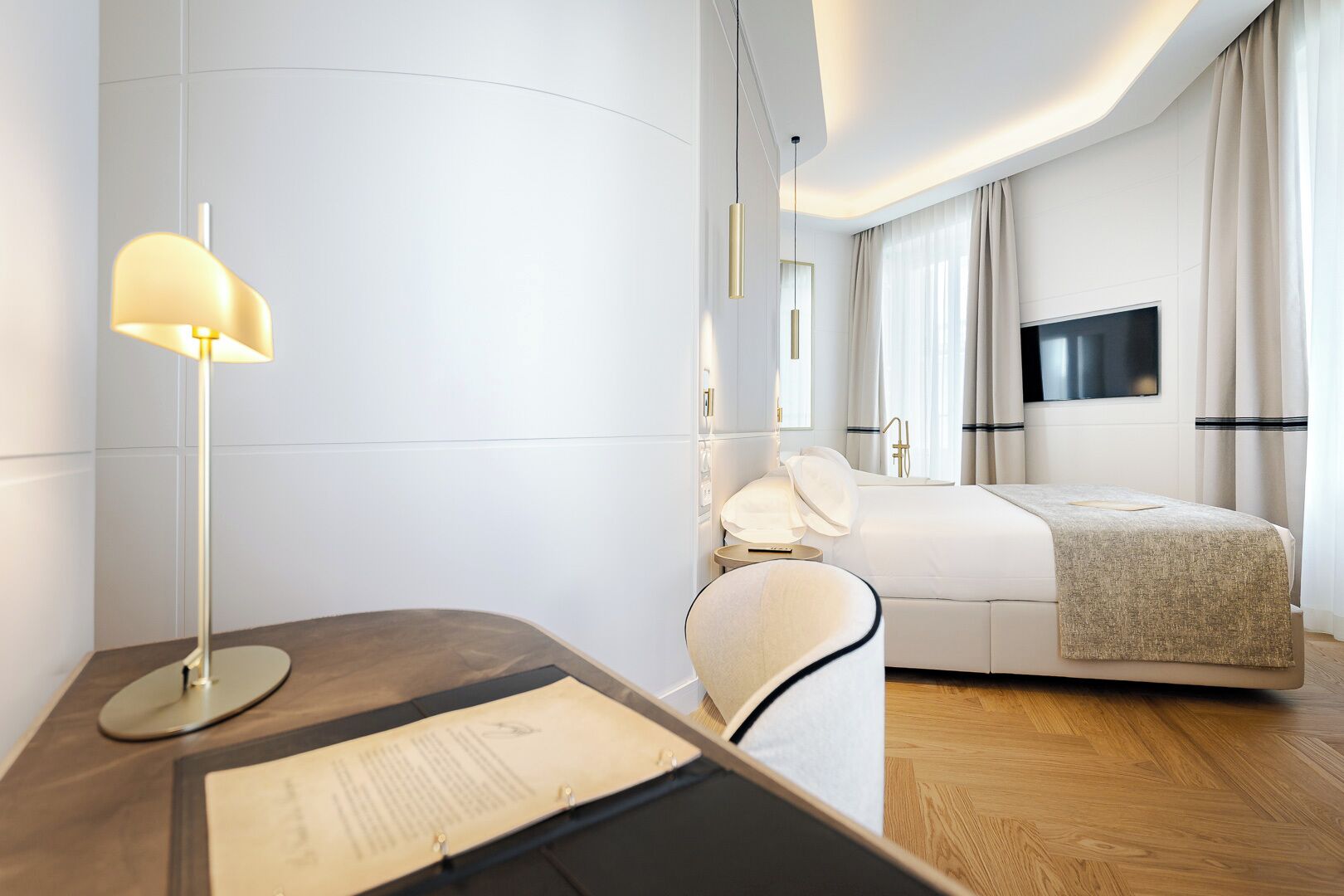 Lakens van Egyptisch katoen, luxe beddengoed, donzen dekbedden