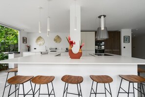 Fridge, microwave, oven, dishwasher - Villa Ti Karibu - Two Bedroom Villa, Sleeps 4 (Les Trois-Îlets)